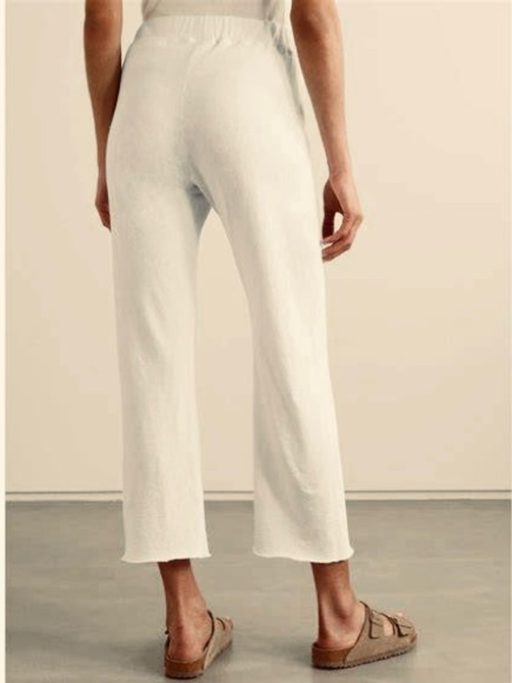 JAMES PERSE Cropped Supima cotton-terry track pants